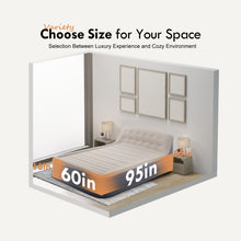 Load image into Gallery viewer, Air Mattress 18&quot;  Queen Size with Headboard and Built-in Pump
