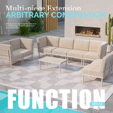 Load image into Gallery viewer, Outdoor Aluminium Sectional Sofa Component - L&amp;R Arm Sofa

