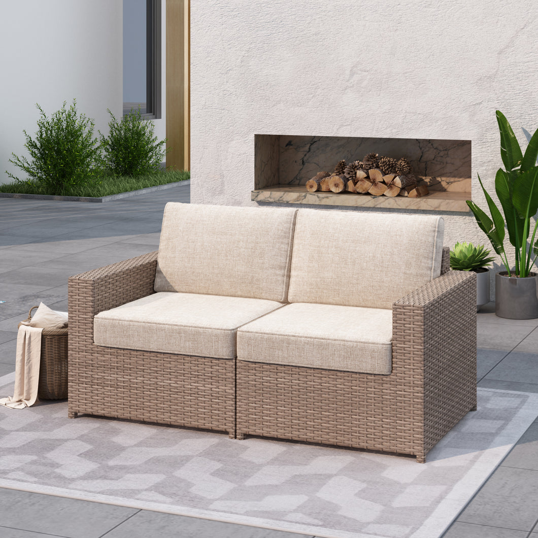 SICILY Fully Assembled Outdoor Wicker Sectional Sofa Component - L&R Arm Sofa