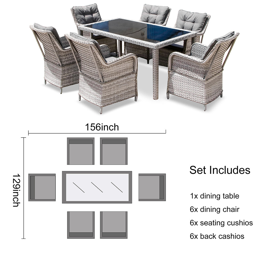 Aruba garden on sale furniture 6 seater